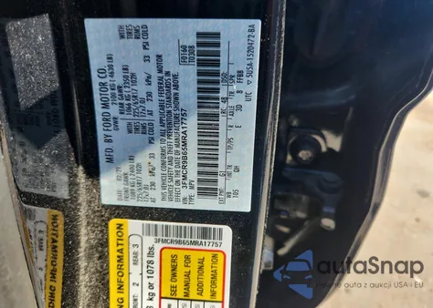 2021 Ford Bronco Sport Big Bend из США, поврежденный, VIN 3FMCR9B65MRA17757